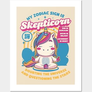 Unicorn Zodiac Sign - Ironic Funny Gift Posters and Art